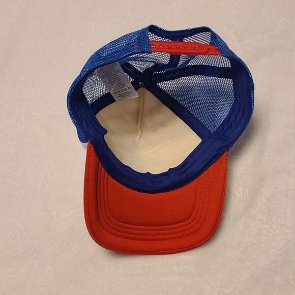 Stranger Things Red White Blue Plain Hat Trucker Cap 80s Adjustable Mesh Dustin - Picture 9 of 10